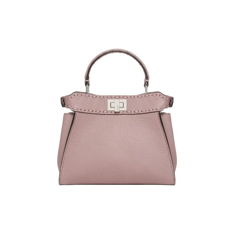 FENDI Peekaboo Leather One Shoulder Handbags Mini Women's Pink Fuchsia-1