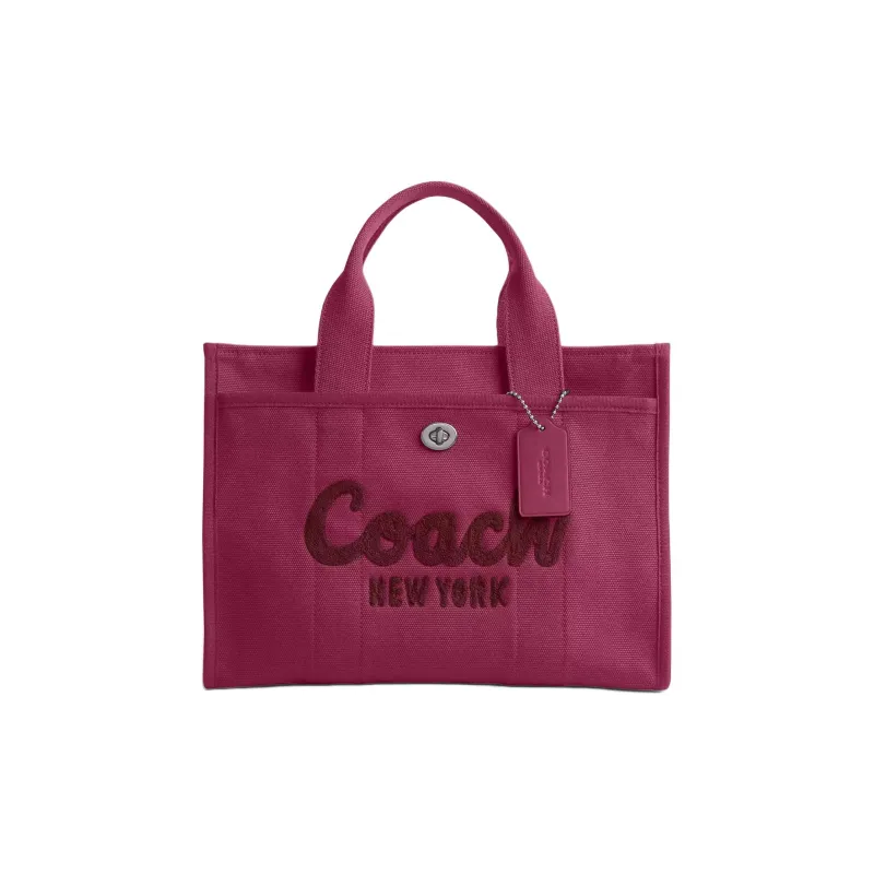 COACH Cargo Canvas Canvas Bag Tote Bag Shopping Bag Handbag Large Size Women's Pink-0