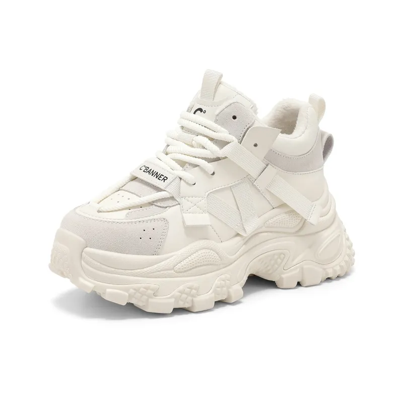 C°BANNER Wear-Resistant Mid-Top Chunky Sneakers Women's-11