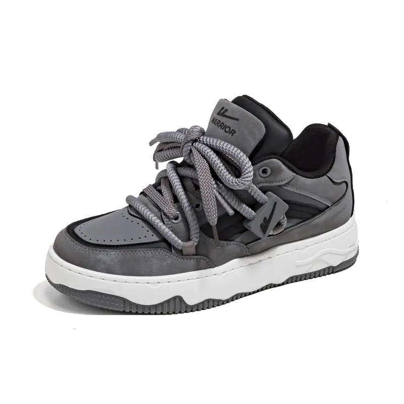 Warrior Low-Top Skateboard Shoes Men's Dark Gray-1