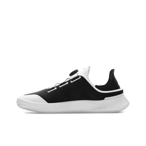 Under armour black Ua Flow Slipspeed Anti Slip Wear Resistant Low Top Casual Shoes Unisex Black