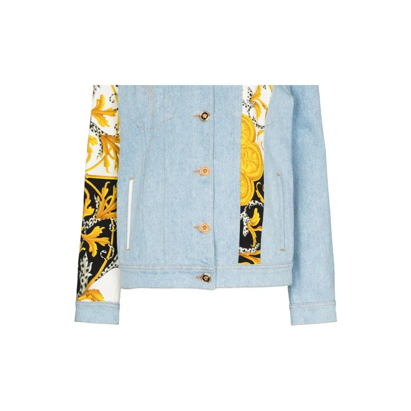 VERSACE Denim Jackets Women's Multicolor-4