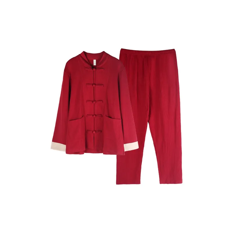 Xuan Liang Pajama Set Women's Maroon-0