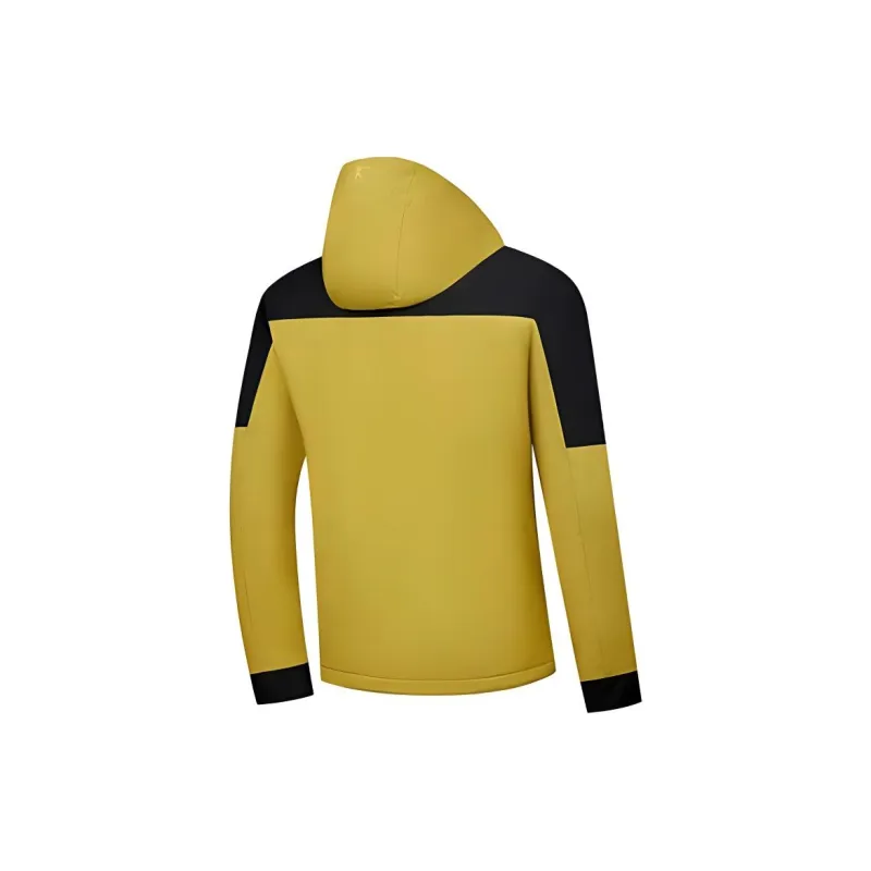 QIAODAN Trench Coat Men's New Wheat Yellow/Black-1