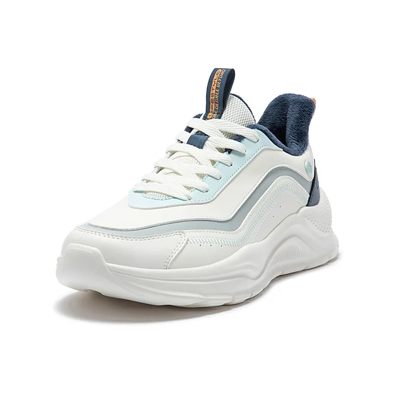 361° Cushioning, Wear Resistant Low Top Running Shoes Men's White Blue-2