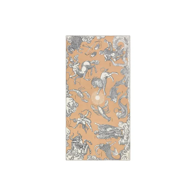 INOUITOOSH Cotton Silk Knit Scarves Women's Beige-0