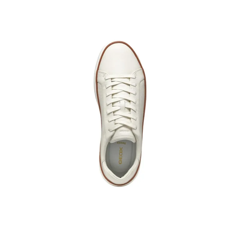GEOX Zackerty Wear-Resistant Low-Top Skateboard Shoes Men's White-6