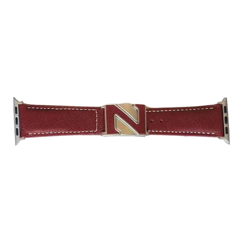 NCFCK Watch Band Apple Compatibility Cowhide Leather Material-8