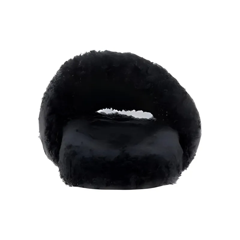 Balenciaga Furry Slippers / Home Slippers Black-5