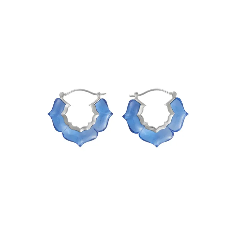 Bi disc 192 Silver Earrings Unisex-18