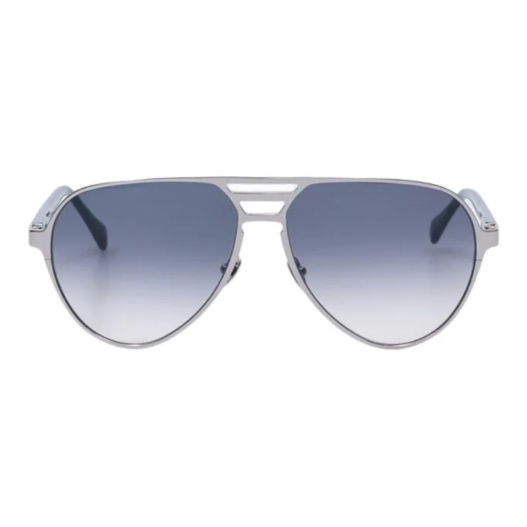 STEFANO RICCI Acetate Metal With Palladium Plating Irregular Shape Sunglasses Men's Silver-2