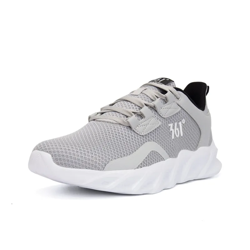 361° Cushioning Breathable Low Top Running Shoes Men's Gray Black-2