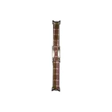 Plaid Woolen Straight Slim, Pink Brown