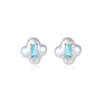 LAPTITE Pearl S925 Sterling Silver Stud Hypoallergenic Earrings Women's