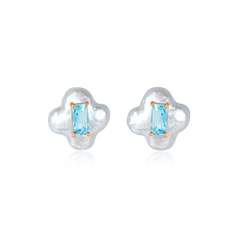 LAPTITE Pearl S925 Sterling Silver Stud Hypoallergenic Earrings Women's-0