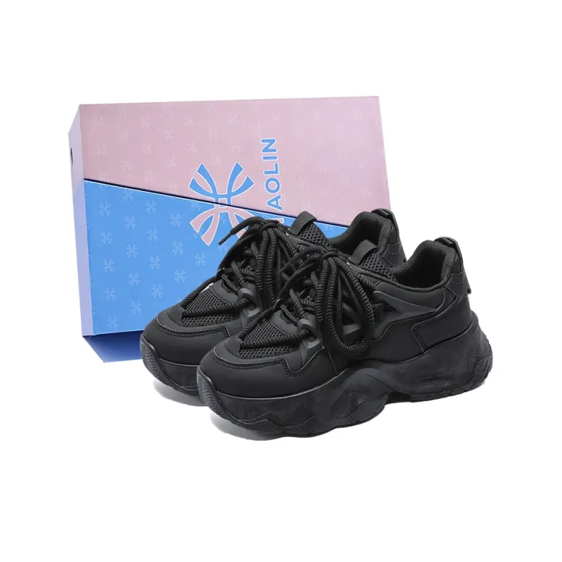 YUZHAOLIN Anti Slip And Wear Resistant Height Increasing Low Top Chunky Sneakers Women's-6
