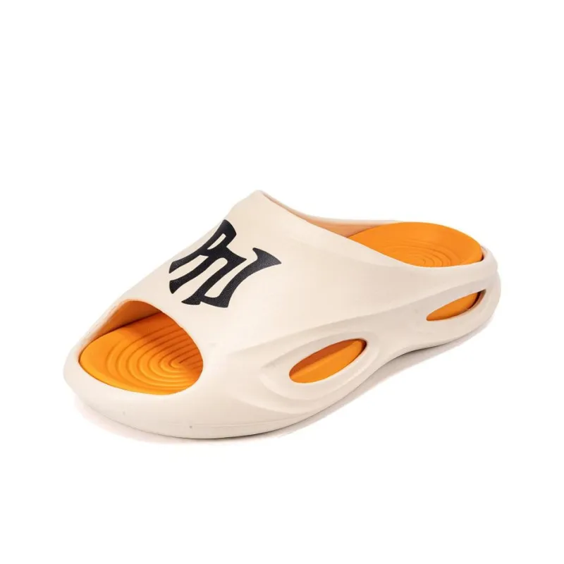Pnj EVA Slip Resistant Slide Slippers Unisex Beige Orange-2