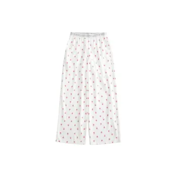 Hollister Pajama Pants Women's White All Over Print