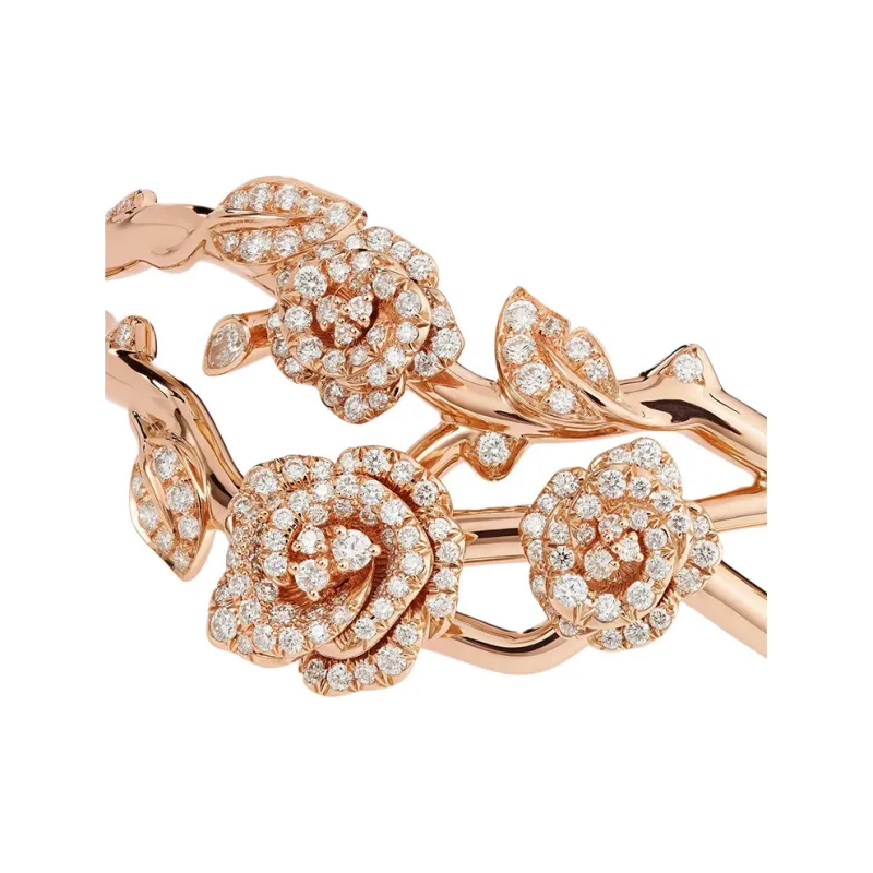 DIOR 18K Gold Diamond Bangles Women's Gold-2
