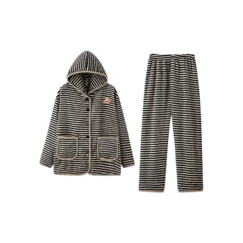 PAUL FRANK Pajama Set Women's Stripes Black