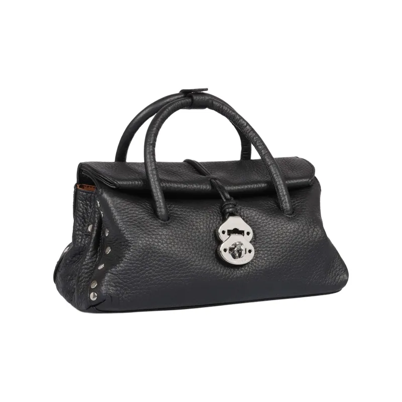 Zanellato Cow Leather One Shoulder Handbag Women's Black-1