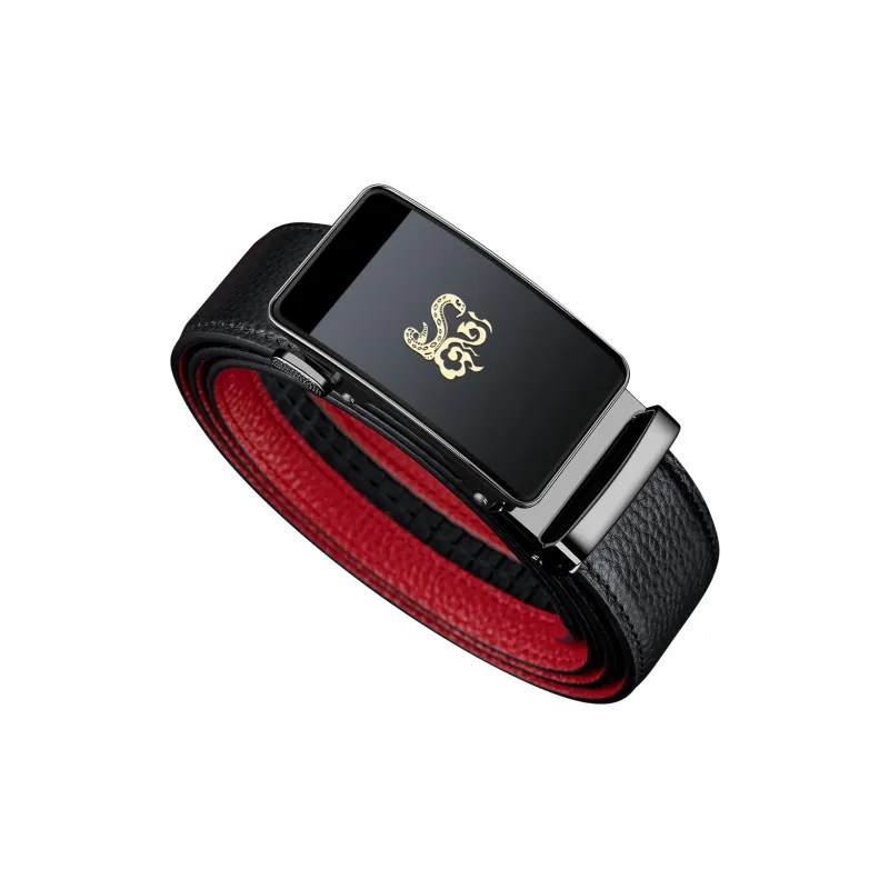 WilliamPOLO Cow Leather Leather Belts Men's 3.5cm Width-2