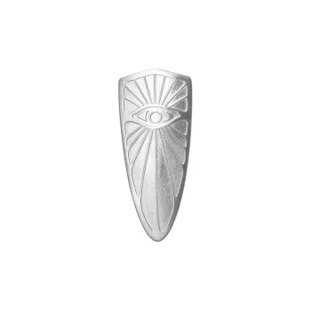 Kami Anger 925 Sterling Silver Cropped Shield Stud Earrings Unisex