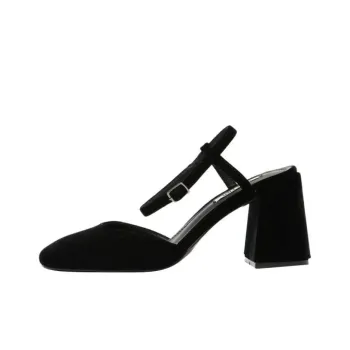 BIBI LOU Emily Chunky Heel High Heels 8cm Women's Black