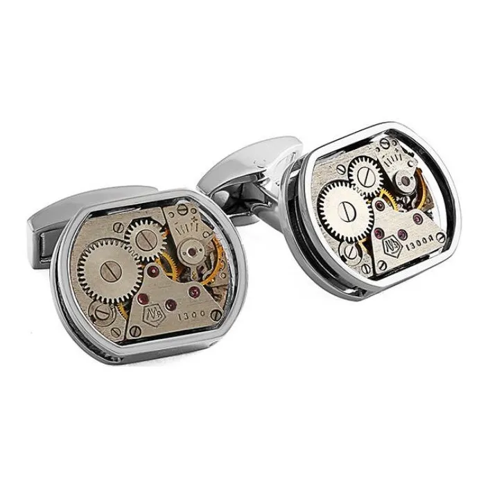 TATEOSSIAN Bronze-Coated Brass Cufflinks Men's Silver-1