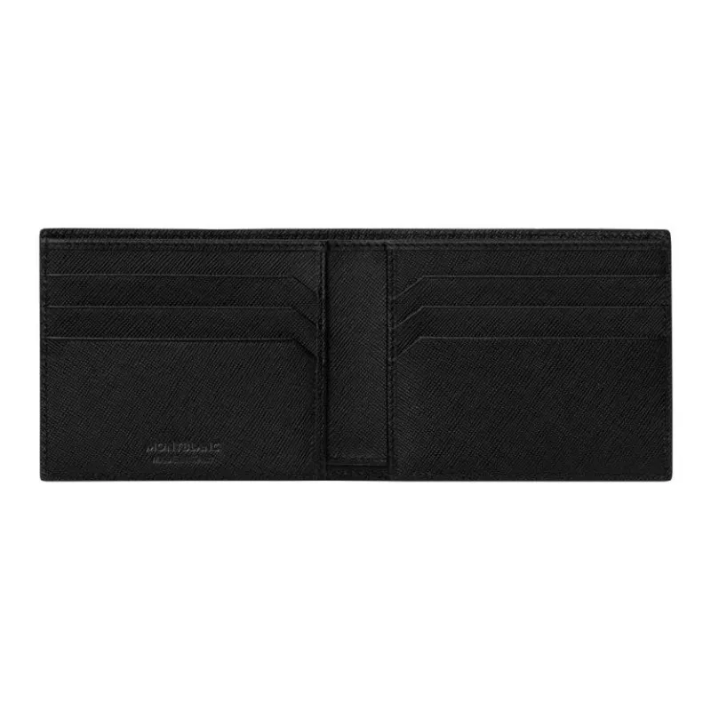 MONTBLANC Full grain Calf Leather Wallet Regular Men's Black-7