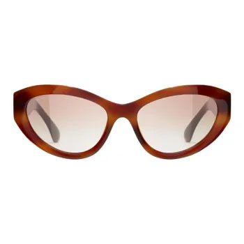 CHANEL Acetate Cat Eye Sunglasses Women's Tortoiseshell