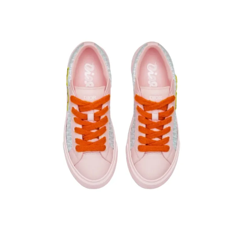 KAWS x DIOR B33 Low Top Skateboard Shoes Men's Pink Limited Edition Numbered Edition-3