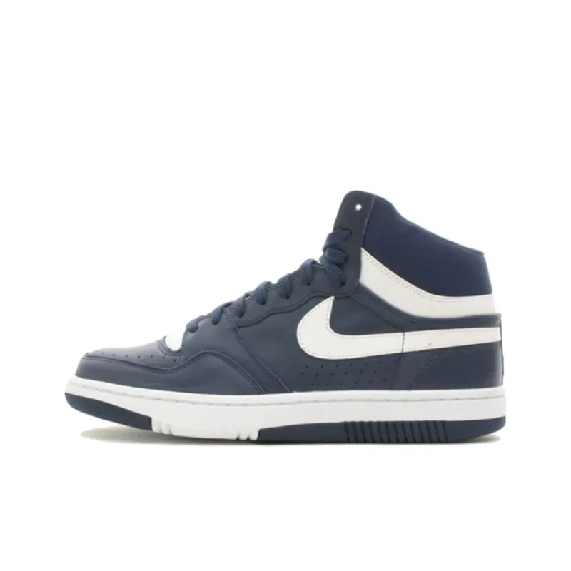 Nike Anti-Slip Wear-Resistant High-Top Skateboard Shoes Men's Dark Blue-0