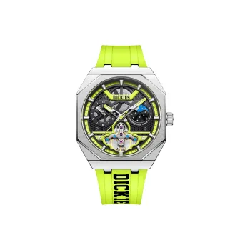 Dickies Wrist Watch Mechanical Movement Silicone Strap Black Dial Men's Watches Packaging