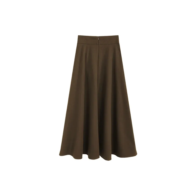 Garbege Half Length Long Skirt Women's-1