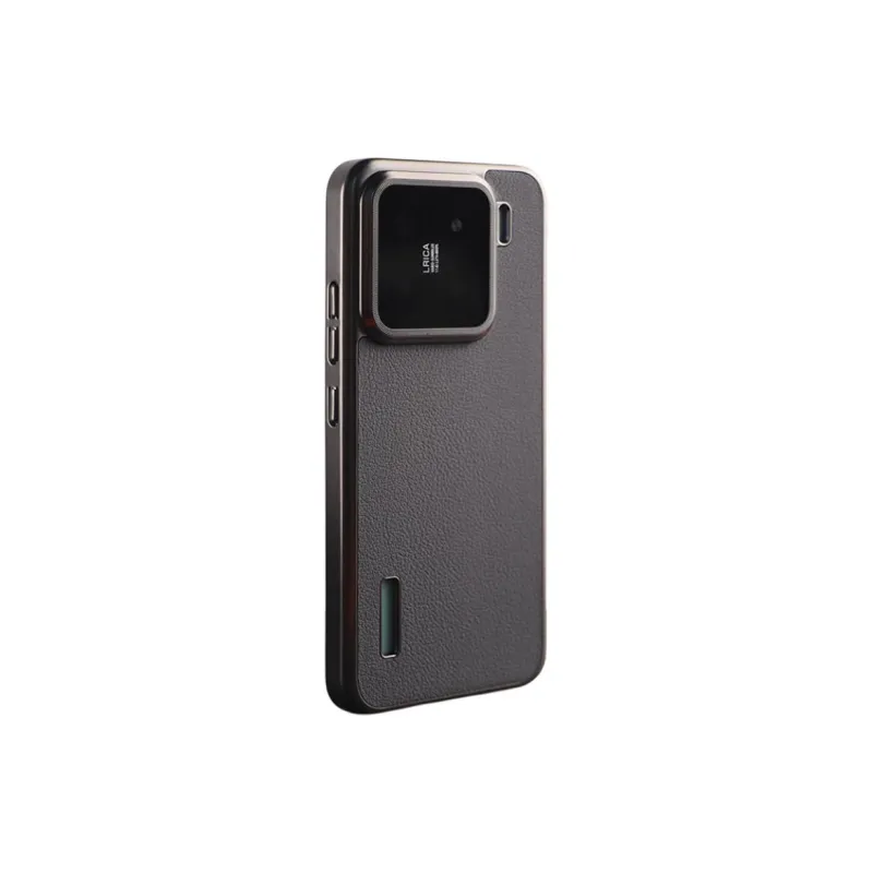 TXBX PC Material Electroplated Frame Litchi Grain Phone Case Compatibility With Xiaomi 15/15 Pro/14 Ultra/13 Ultra-1