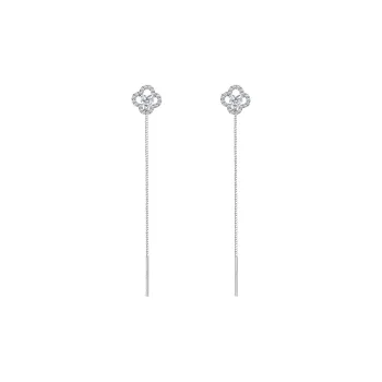 LIANDUO S925 Silver Drop Earrings Women's