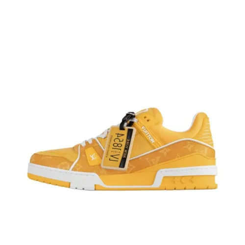 LOUIS VUITTON Trainer Low Top Skateboard Shoes Men's Orange