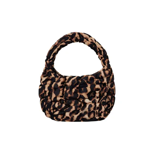 COS Polyester Cloud Bag, Handbag Small Size Women's Brown Leopard Print