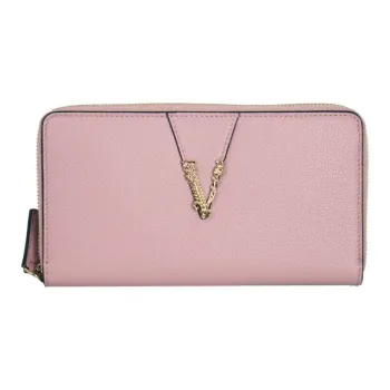 VERSACE Virtus Leather Wallet Women's Pink