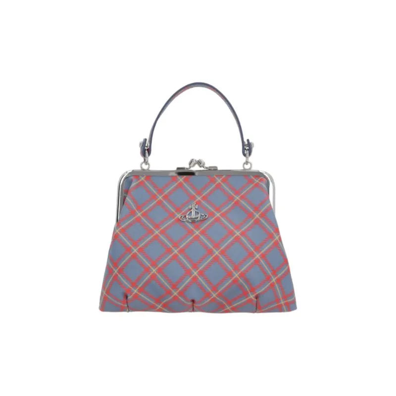Vivienne Westwood PU Shoulder Bag, Crossbody Bag, Handbag Women's Blue & Orange-0