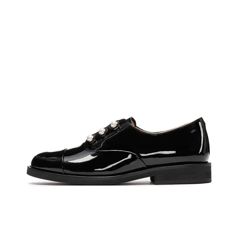 Staccato British Trio Casual Single Shoes Women's Noble Black-0