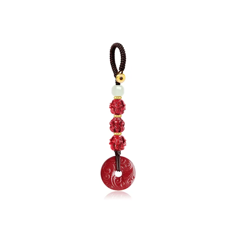 EADDA JEWELRY Cinnabar Pendant Keychain Unisex-27