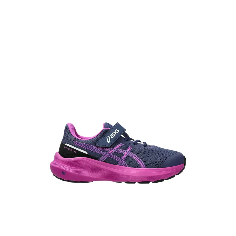 Asics GT-1000 13 Anti-Kick Anti-Slip And Wear-Resistant Low-Top Kids' Running Shoes Indigo/Deep Red Kids'-1