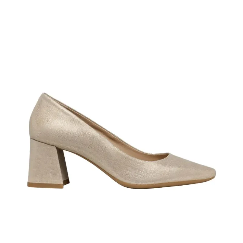 GEOX Giselda Chunky Heel High Heels 6.5cm Women's Light Gold-1