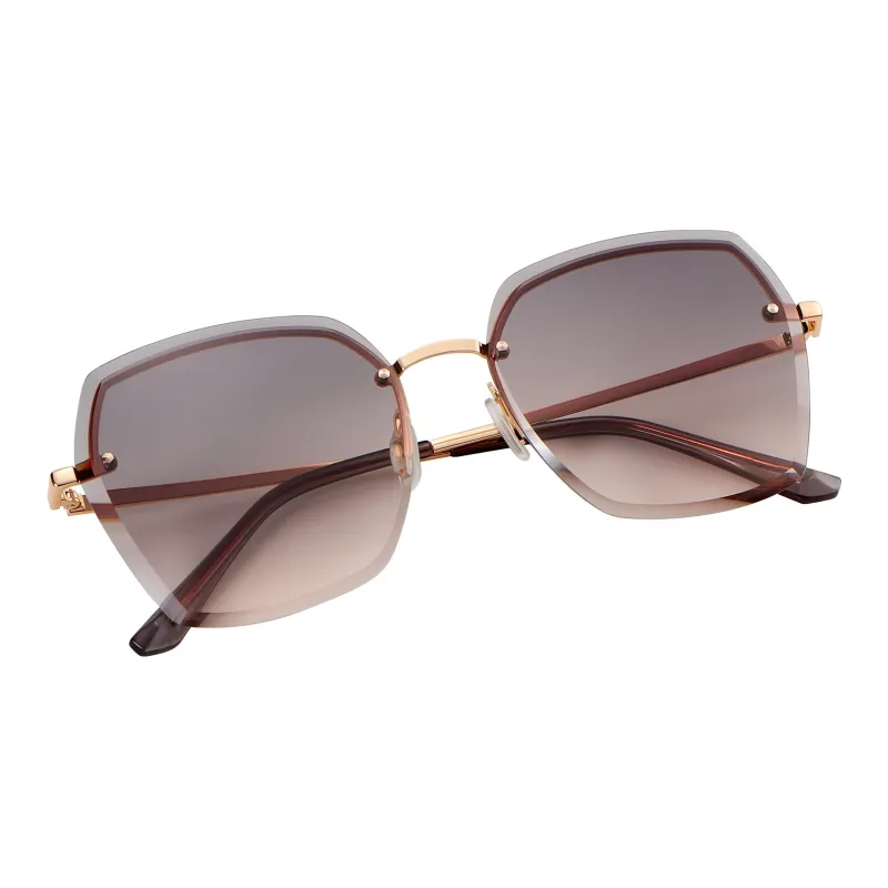 ETTE Metal Irregular Shape Sunglasses Women's-6