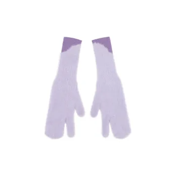 MM6 Maison Margiela Two tone Faux fur Gloves
