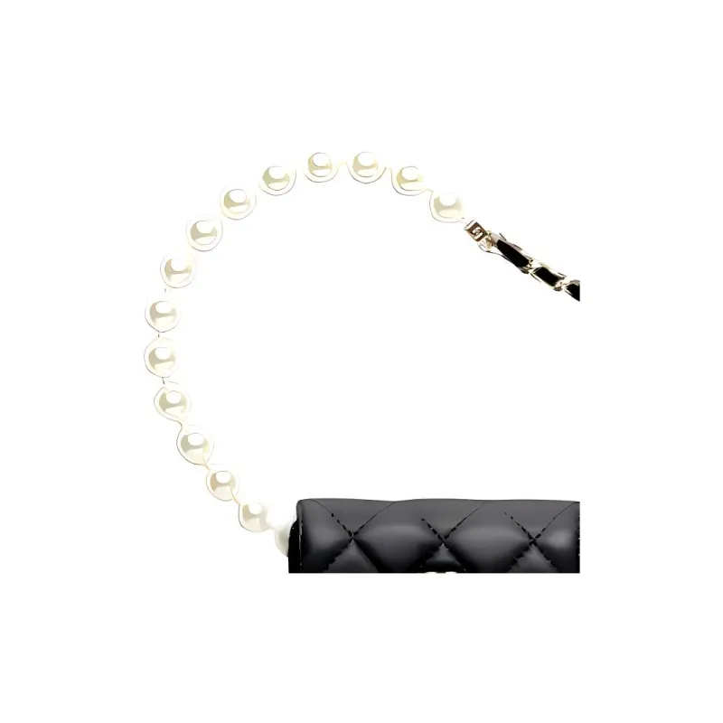 CHANEL Sheepskin Fanny Pack Women's Black-3