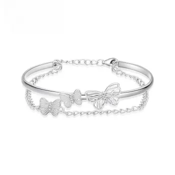 LIPSW 999 Fine Silver Bangles Women's