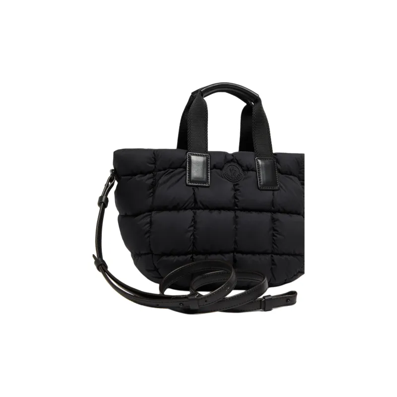 Moncler Nylon Tote Bag Shopping Bag One Shoulder Handbag Mini Women's Black-2